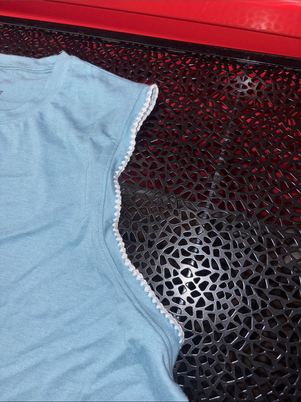 Nike dri fit tank top blue with white frizzles on the side extra large nice - Picture 3 of 11